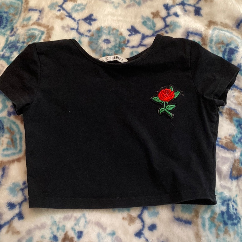 black baby tee from shein